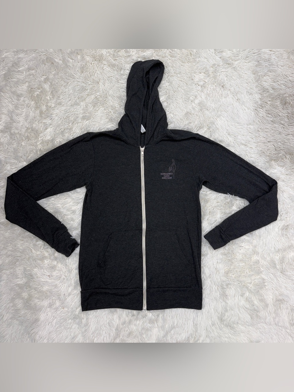 Women’s Medium Dark Grey Thoroughbred Classic Horse Show Horseback Riding Jacket